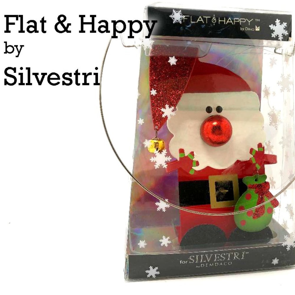 Silvestri Flat & Happy Demdaco Santa Claus Christmas Ornament